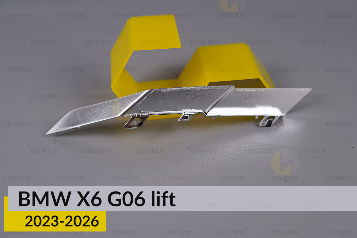 Хромована маска під лінзу велика BMW X6 G06 (2023-2026) рест права