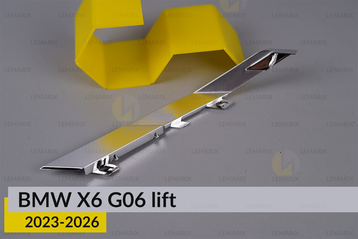 Хромована маска під лінзу велика BMW X6 G06 (2023-2026) рест права