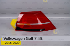 Стекло заднего фонаря внешнее в крыле VW Volkswagen Golf 7 (2016-2020) рест правое