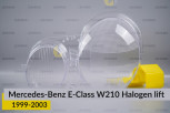 Скло фари Mercedes-Benz E-Class W210 Halogen (1999-2003) рест ліве