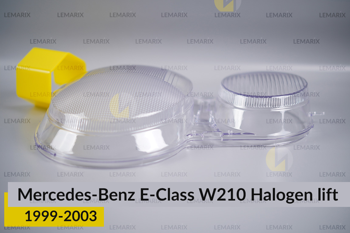 Скло фари Mercedes-Benz E-Class W210 Halogen (1999-2003) рест ліве