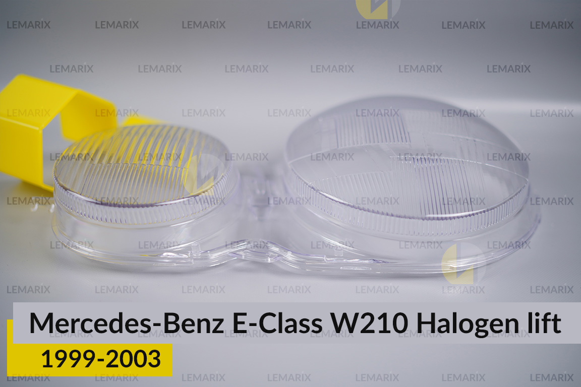 Скло фари Mercedes-Benz E-Class W210 Halogen (1999-2003) рест ліве