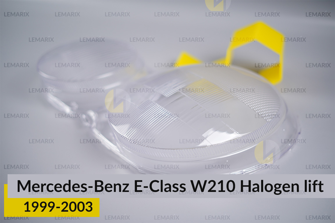 Скло фари Mercedes-Benz E-Class W210 Halogen (1999-2003) рест ліве