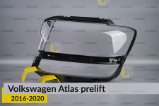 Скло фари VW Volkswagen Atlas (2016-2020) дорест ліве