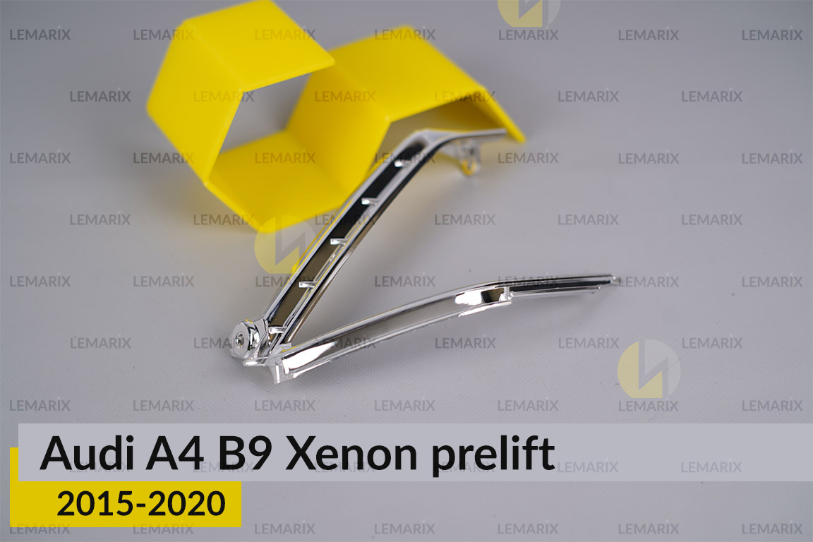 Хромована кутова маска Audi A4 B9 Xenon (2015-2020) дорест права