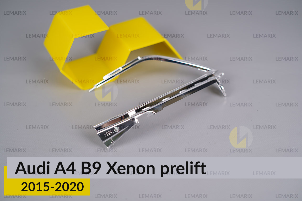 Хромована кутова маска Audi A4 B9 Xenon (2015-2020) дорест права