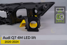 Кришка ковпак заглушка фари Audi Q7 4M LED (2020-2024) рест середня ліва