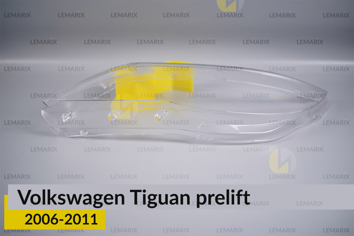 Скло фари VW Volkswagen Tiguan (2006-2011) дорест ліве