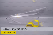 Скло фари Infiniti QX30 H15 (2016-2019) ліве