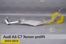 Хромована декоративна маска нижня Audi A6 C7 Xenon (2010-2014) дорест ліва