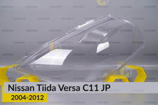 Скло фари Nissan Tiida Versa C11 Japan (2004-2012) ліве