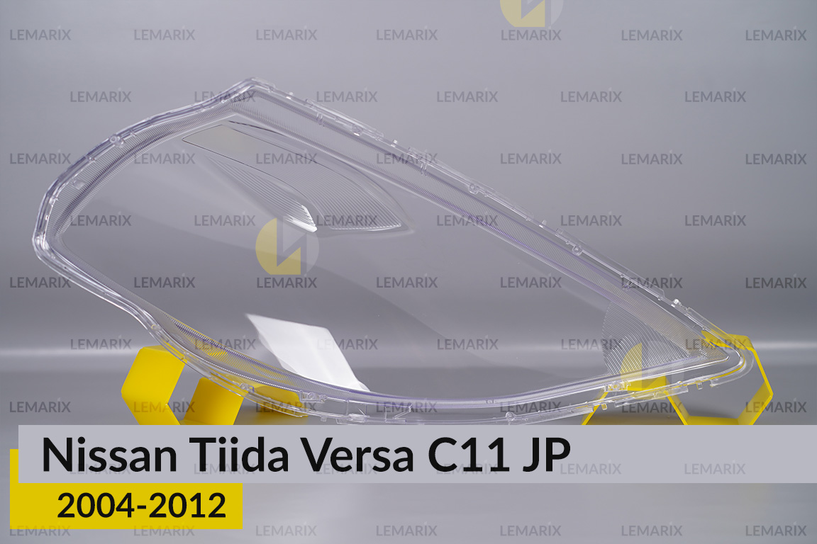 Скло фари Nissan Tiida Versa C11 Japan (2004-2012) ліве