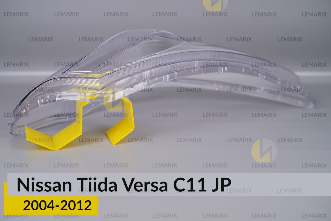 Скло фари Nissan Tiida Versa C11 Japan (2004-2012) ліве