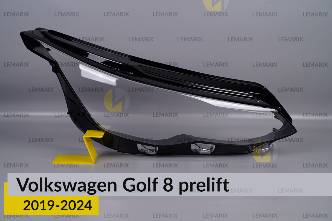 Скло фари VW Volkswagen Golf 8 (2019-2024) дорест праве