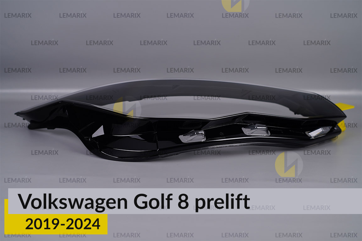 Скло фари VW Volkswagen Golf 8 (2019-2024) дорест праве