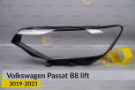 Скло фари VW Volkswagen Passat B8 (2019-2023) рест ліве