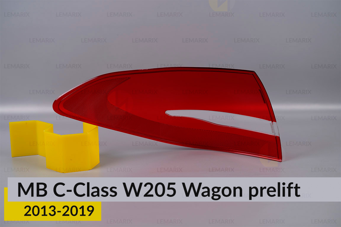 Скло заднього ліхтаря зовнішнє в крилі Mercedes-Benz C-Class W205 Wagon (2013-2018) дорест праве