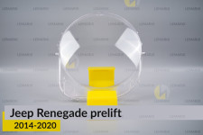 Скло фари Jeep Renegade (2014-2020) дорест праве