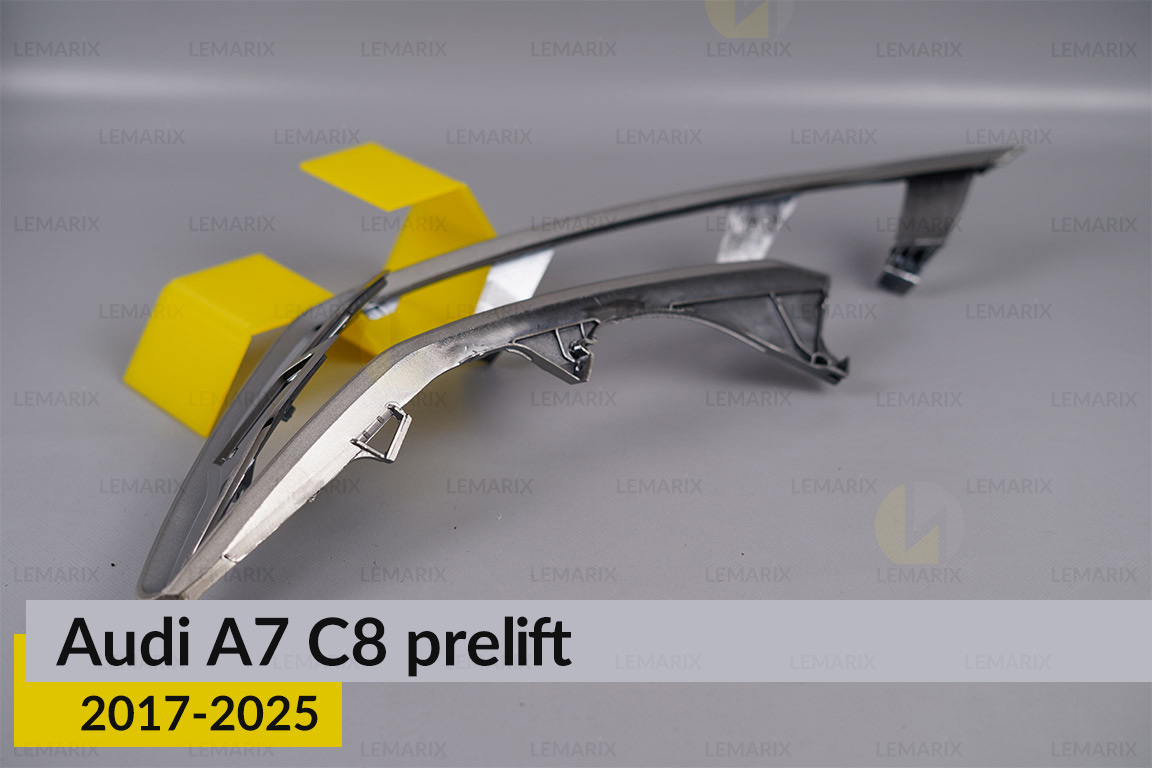 Хромована декоративна маска основна Audi A7 C8 (2017-2025) дорест ліва