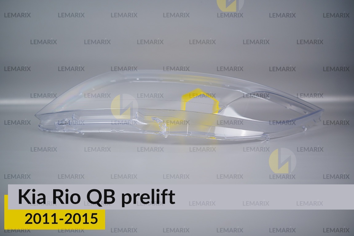 Скло фари KIA Rio QB (2011-2015) дорест ліве