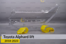 Скло фари Toyota Alphard AH30 (2018-2023) рест ліве