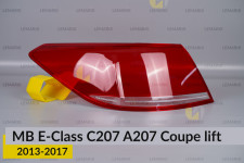 Скло заднього ліхтаря зовнішнє в крилі Mercedes-Benz E-Class C207 A207 Coupe (2013-2017) рест ліве