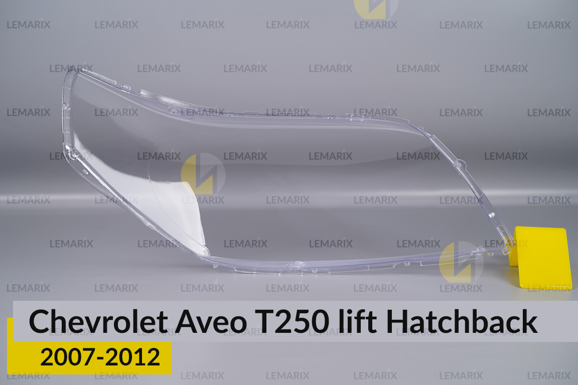 Скло фари Chevrolet Aveo T250 Hatchback (2007-2012) рест ліве