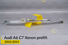 Хромована декоративна маска верхня Audi A6 C7 Xenon (2014-2018) рест ліва