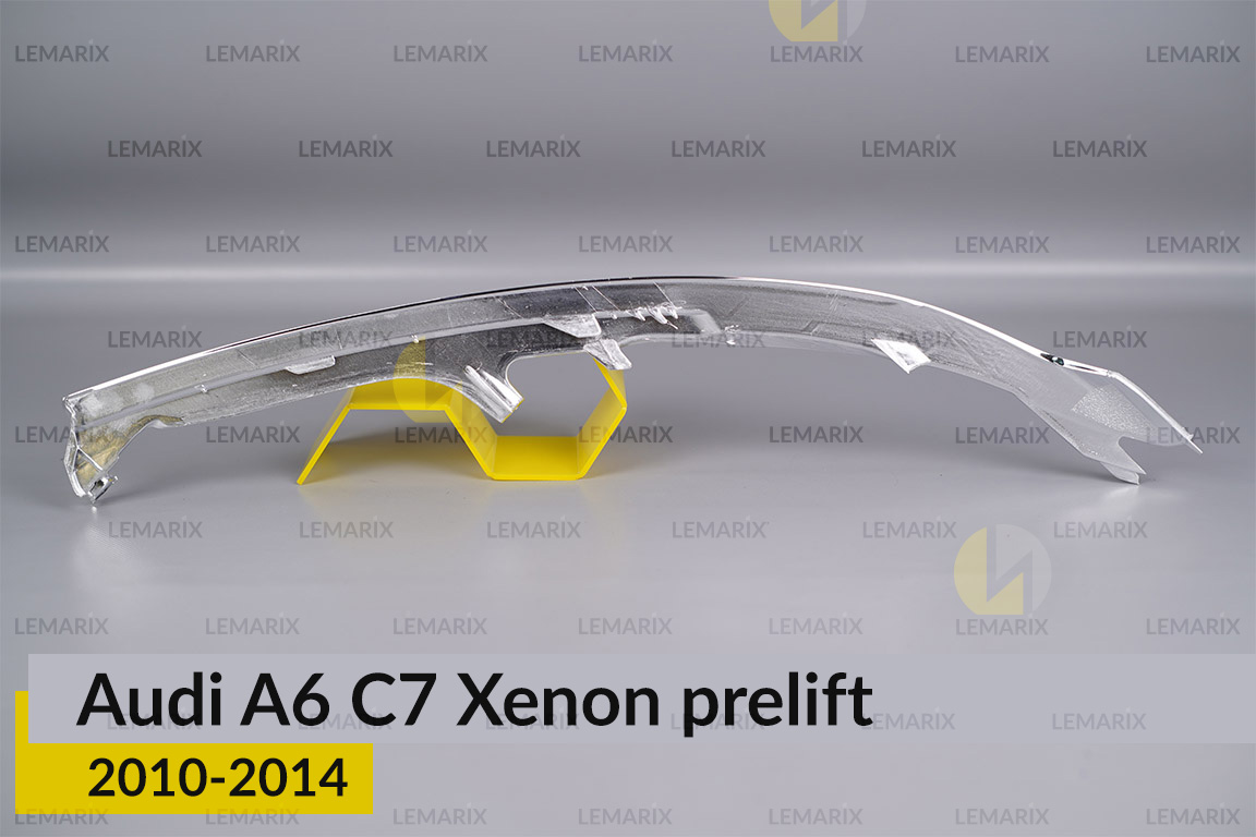 Хромована декоративна маска верхня Audi A6 C7 Xenon (2014-2018) рест ліва