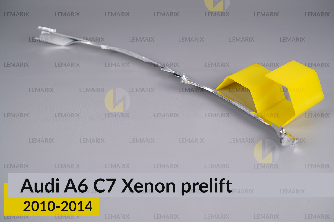 Хромована декоративна маска верхня Audi A6 C7 Xenon (2014-2018) рест ліва