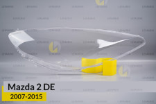 Скло фари Mazda 2 DE (2007-2015) ліве