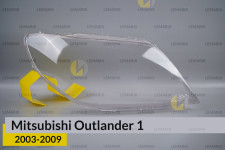 Скло фари Mitsubishi Outlander 1 (2003-2009) праве