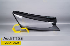 Скло фари Audi TT 8S (2014-2025) праве