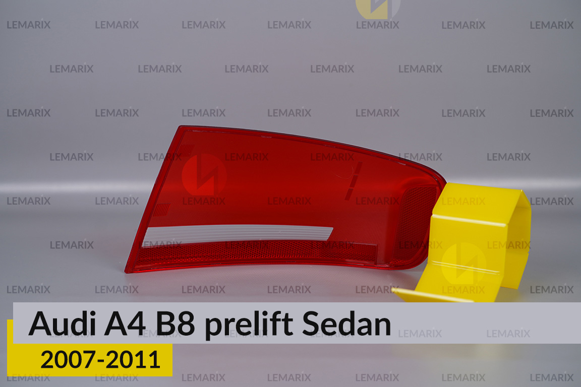 Скло заднього ліхтаря зовнішнє в крилі Audi A4 B8 Sedan (2007-2011) дорест ліве