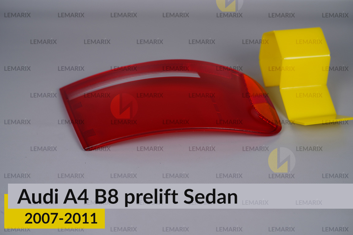 Скло заднього ліхтаря зовнішнє в крилі Audi A4 B8 Sedan (2007-2011) дорест ліве