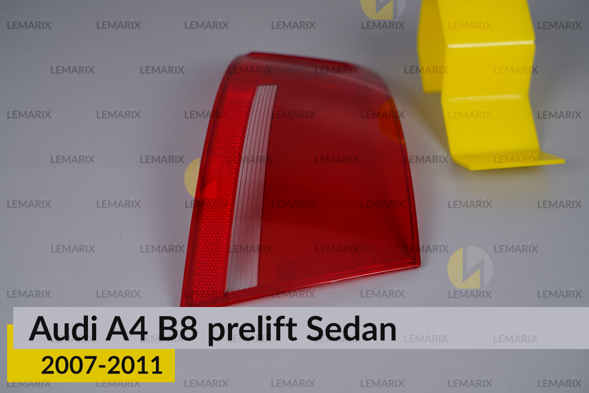 Скло заднього ліхтаря зовнішнє в крилі Audi A4 B8 Sedan (2007-2011) дорест ліве