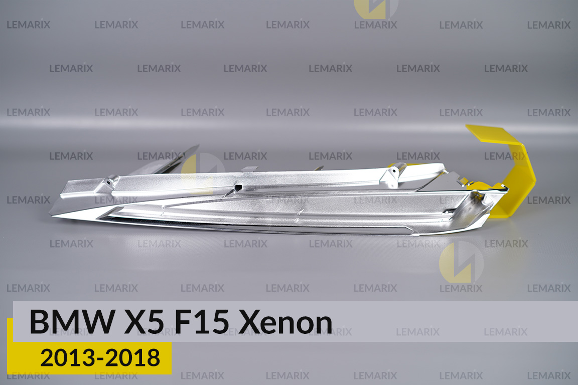 Хромована декоративна маска під світловод BMW X5 F15 Xenon (2013-2018) ліва