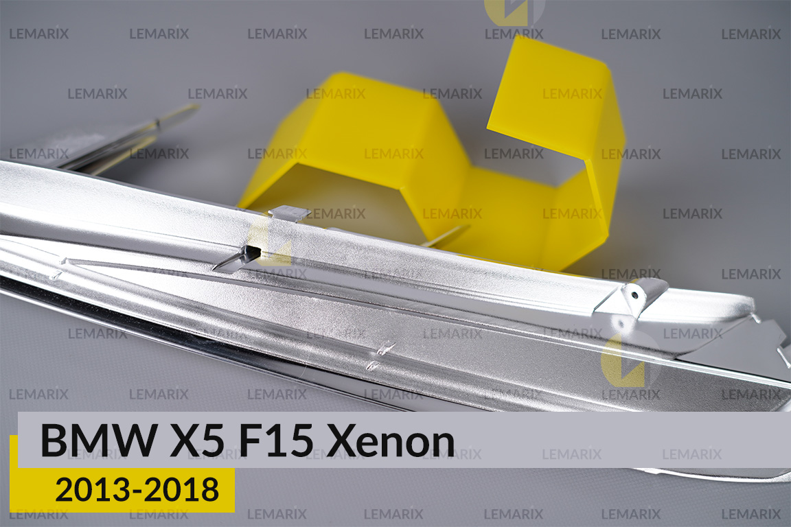 Хромована декоративна маска під світловод BMW X5 F15 Xenon (2013-2018) ліва