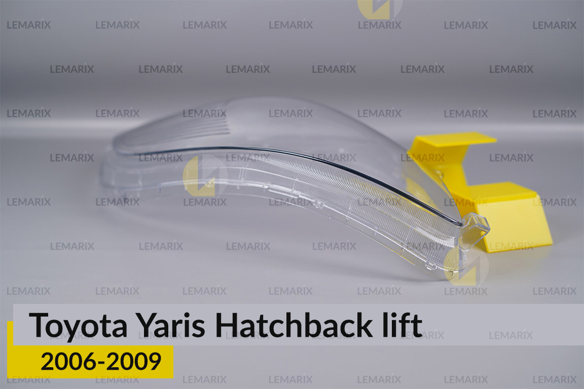 Скло фари Toyota Yaris Hatchback (2006-2009) рест ліве