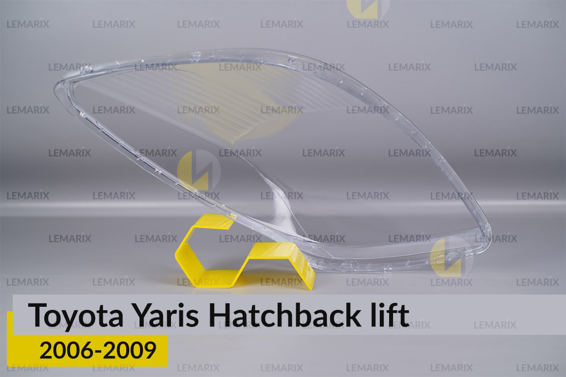 Скло фари Toyota Yaris Hatchback (2006-2009) рест ліве