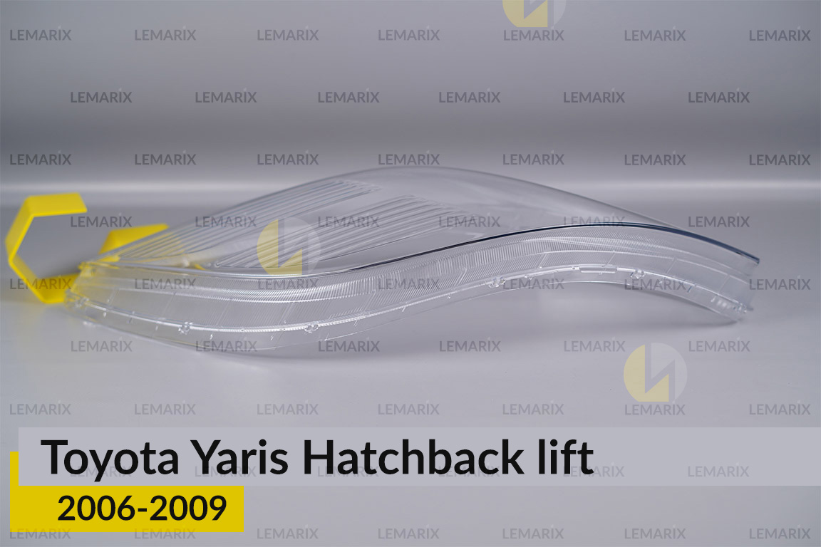 Скло фари Toyota Yaris Hatchback (2006-2009) рест ліве