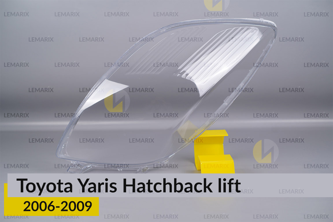 Скло фари Toyota Yaris Hatchback (2006-2009) рест ліве