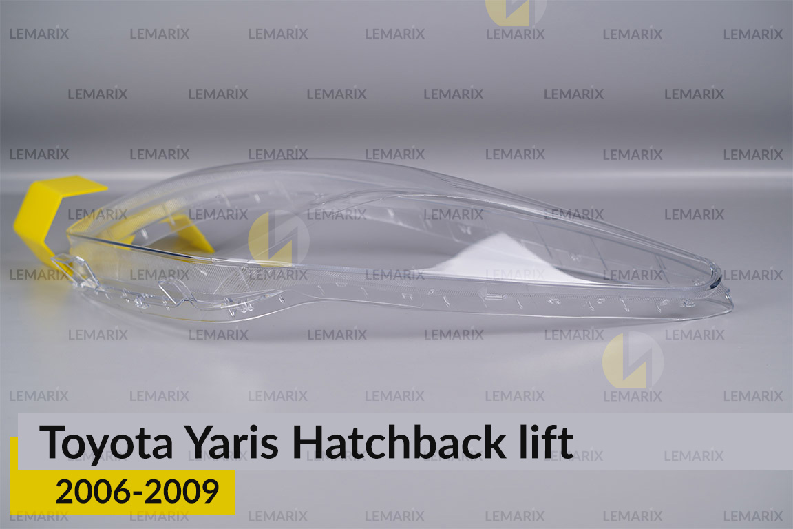 Скло фари Toyota Yaris Hatchback (2006-2009) рест ліве