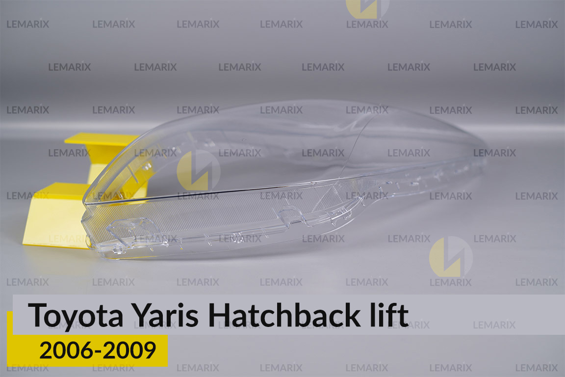 Скло фари Toyota Yaris Hatchback (2006-2009) рест ліве