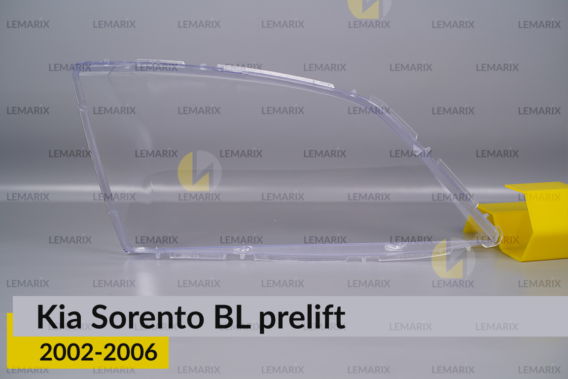 Скло фари KIA Sorento BL (2002-2006) дорест ліве
