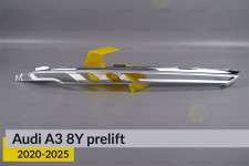 Хромированная декоративная маска верхняя Audi A3 8Y (2020-2025) дорест правая