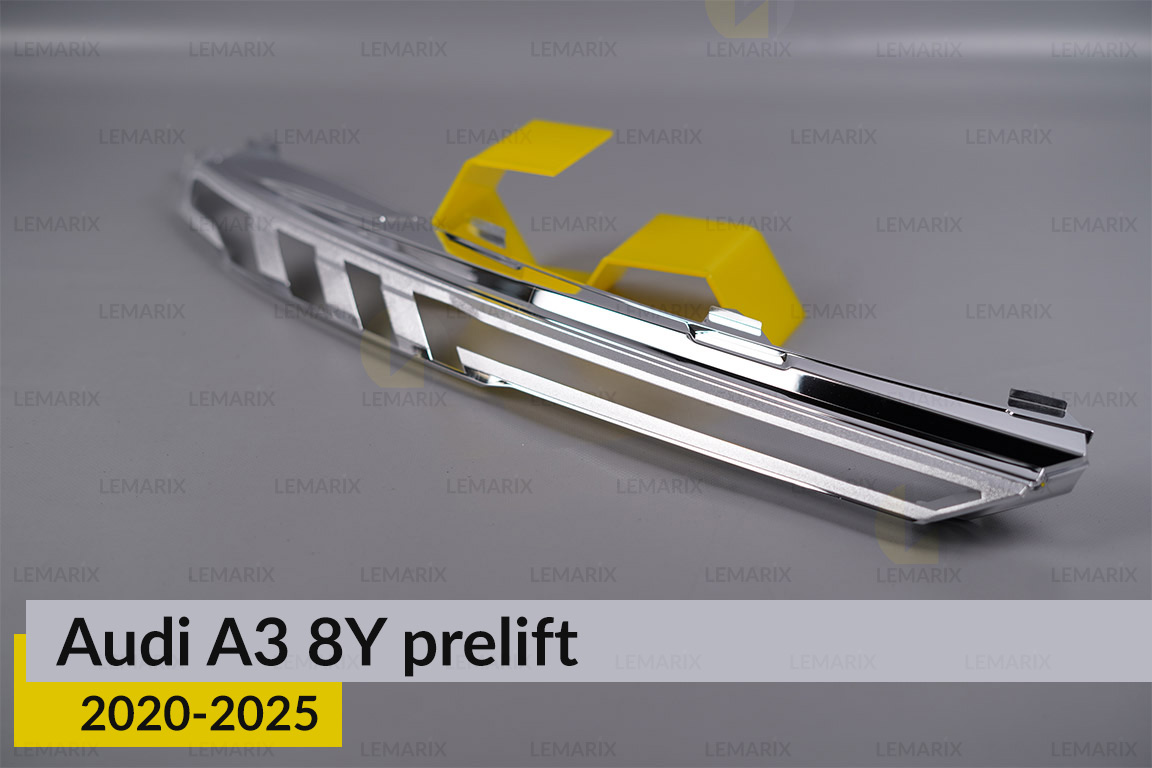 Хромована декоративна маска верхня Audi A3 8Y (2020-2025) дорест права