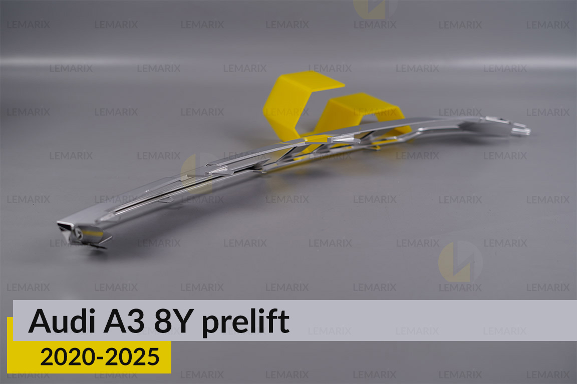 Хромована декоративна маска верхня Audi A3 8Y (2020-2025) дорест права