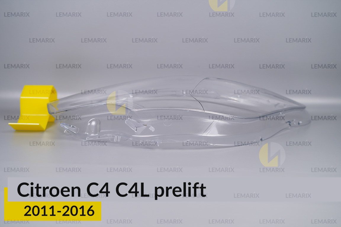 Скло фари Citroen C4 C4L (2011-2016) дорест ліве