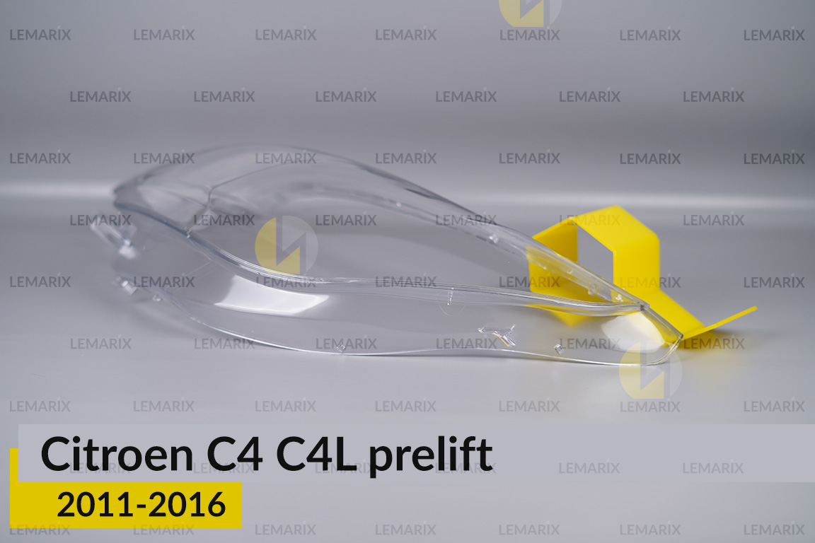 Скло фари Citroen C4 C4L (2011-2016) дорест ліве